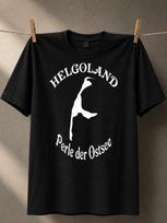 Helgolando Rytų jūros perlas Salos siluetas Arkos raidės Minimalistinis Gerunisex Pakrantės Unisex Visi marškinėliai L gray