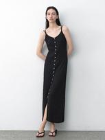 Atelier Nine Clare Crease Strap Knit Dress(Op-6262) Black/Free white