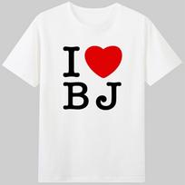 I love Beijing Anghai Hong Kong Taiwan New York Bangkok T-shirt Crew Neort Sve Faion Women's Short Sleeves L black