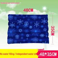 Cooling Water Seat Cushion for Car and Student - Summer Ice Mat with Independent Water Strips blue