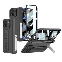 Applicable to Google pixel1Pro folding mobile phone case magnetic hinge wristband case film integrated 1Pro folding case Google-goog 9pro fold black