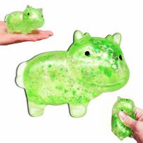 Cute Glitter Cow Sensory Toy Soft Squishy Texture Soft Stress Ball Slow Rising Squeeze Toy Anxiety Relief beige