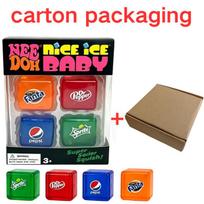Schylling Needoh Squishy Set Nice Cube &Mini Cat &Sports Ball  Squeeze Ball Toys Sensory Anxiety Relief Fidget Gadget black