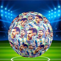 Custom Name Personalized Lionel Messi-A Print Size 5 Soccer Ball Training & Match Football, for Team, Kicking, Gift for Football Enthusiasts Size 5