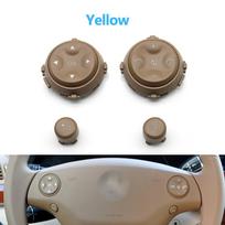 Automobilio daugiafunkcis vairo mygtukų dangtelis Mercedes-Benz W221 W216 S CL klasės S280 S300 S350 S400 S600 2006-2009 geltona