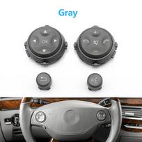 Automobilio daugiafunkcis vairo mygtukų dangtelis Mercedes-Benz W221 W216 S CL klasės S280 S300 S350 S400 S600 2006-2009 gray