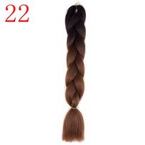 Ombre Braiding plaukų priauginimas 24 colių 115g Sintetinis Jumbo Braids Plaukų pluoštas Rožinė Purpurinė Mėlyna Žalia black