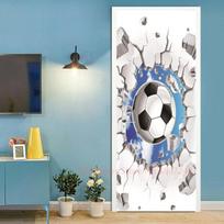 Jogos sporto raštų durų lipdukai Futbolas Krepšinis 3D ekrano užsklanda Miegamojo berniuko kambarys Stiklo langas Privatumo viršelis Įėjimo plakatas 77x200cm(Cut 2 pcs) gray