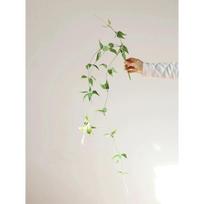 Dirbtiniai Dekoratyviniai Lapai Clematis Rotango Sienų Dekoracija Kabantys Žali Lapai Namų Interjeras Žalia Sienelė 1pc white