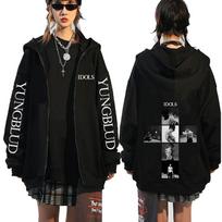 Yungblud IDOLS Albumo Turas Užtraukiami gobtuvai Vyriški Moteriški Mada Hip Hop Puloveriai Roko Vintage Užtraukiami džemperiai Striukės Paltai XS juoda