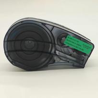 Compatible with Brady Label Printer M21-750: White Background, Black Text, and Various Color Label Tapes.