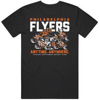 Philadelphia Flyers Bet kuriuo metu Bet kurioje vietoje Ledo Ritulio Klubo Drabužinė Marškinėliai Vyriški Moteriški Marškinėliai Viršus 3XL gray