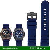Aukštos kokybės guminė laikrodžio apyrankė 24 mm vyriška juoda oranžinė mėlyna skirta Luminox silikoninė apyrankė 3749/3141 laikrodžio apyrankė 24mm gray