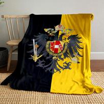Dvi galvos erelio emblemos pledas miegamojo pledas svetainės sofai pietų pertraukai Minkštas apklotas draugo šventei Dovana 80cm x 120cm yellow