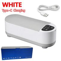 Portable Jewelry Cleaner Machine 2 Modes Rechargeable Ultrasonic Cleaner for Eyeglasses Denture Retainer Rings Necklaces gray