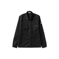STONE ISLAND Compass Patch Zip up Shirt 'Black' Men's 771510910-V0029 XL black