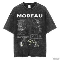 Resident Evil Village Oversized T shirt 100 Cotton Vintage Washed Tshirt for men women hiphop streetwear J191 XXL black