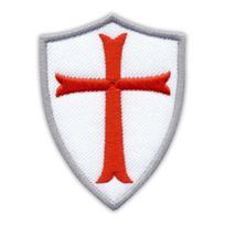 Patchion Knights Templar Shield - Magnetic Backing - Embroidered Patch/Badge/Emblem