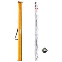 VEVOR aliuminio laipsniuotas strypas, 5M teleskopinis matavimo strypas metrinis, dvipusė skalė cm/mm niveliavimo strypas 500 x 5.7 x 3.5 cm