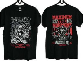 T-Shirt New MAXIMUM THE HORMONE Unisex Black T-Shirt S gray