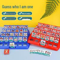 Cross-Border Guess Who I Am: Character Reasoning Game - Educational and Interactive Desktop Board Game & Card Toy white