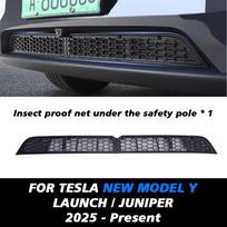For Tesla Model Y 2020-2024 New juniper Launch 2026  Car Lower Bumper Anti Insect Net Anti Dust Proof Inner Vent Grille Cover Grille Net 2025 black