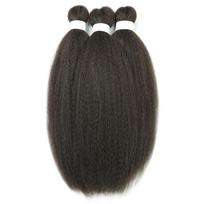 26 inch 3PCS Pre Stretched Braiding Hair Bulk Kinky Straight Vixen Synthetic Crochet Hair Soft Locs for Women Hair Extension 26inches gray