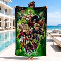 Goku Anime Beach Towel, Microfiber Beach Towel, Perfect For Pool, Beach, Travel, Home Decor Beach Party Fan gifts 70cmx140cm(27x55inch) black