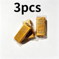 1/3Pcs Simulate Gold Brick Squishy Slow Rising Stress Relief Toy Realistic Gold Bar Squeeze Anti-Anxiety Fidget Toy Party Favors