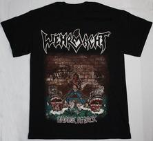 Unisex shirt Cotton Oversize Large Size NEW WEHRMACHT SHARK ATTACK'87 Short Sleeve Black All Size T-Shirt AM441 XXXL