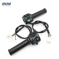 Hall Type Twist Throttle Accelerator with Three Speed/Reverse/Parking/Horn/Light Functions For E-Scooter Moped black