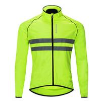 WOSAWE vėjui atspari dviratininkų striukė Šviesą atspindinti Hi Viz MTB kalnų dviračių sportinis paltas nuo vėjo dviratininkų megztinis nuo vėjo L žalia