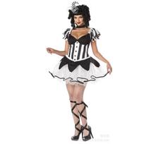 Halloween black witch costume, cute princess dress Witch Costumes bar themed party costume one size fits all juoda