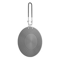 Heat Conduction Plate Aluminum Alloy Stove Top Heat Diffuser Reducer Flame Guard Simmer Plate with Detachable Handle 28CM gray