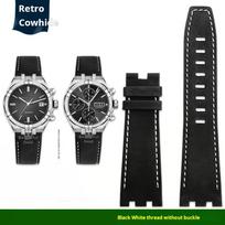 High quality Men's vintage Wristband for Maurice Lacroix AIKON series AI6058 AI6008 AI6038 dedicated cowhide watchstrap bracelet AI6038 black