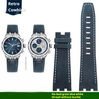 High quality Men's vintage Wristband for Maurice Lacroix AIKON series AI6058 AI6008 AI6038 dedicated cowhide watchstrap bracelet AI6058 gray