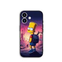 Telefono dėklas The S-Simpsons Wallpaper Bart Dėklas Apple iPhone 16 15 14 Plus 13 12 Mini 17 Pro Max + ProMax 16E Air 15+ Dėklas iPhone 13 mini blue