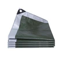 Two Tone Tarpaulin Waterproof Sunscreen Truck Cloth Wear Resistant Tear Resistant PE Paulin Multi Purpose Roof Rainproof Farm Fence Cover Cloths 2x2m gray