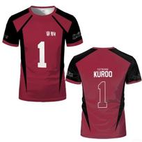 Haikyuu Nekoma High School Volleyball Jersey Kuroo Tetsuro #1 Kozume Kenma #5 Anime Cosplay XS black