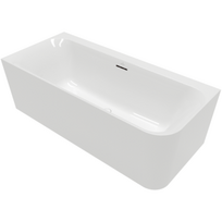 Villeroy & Boch Loop & Friends prie sienos montuojama akrilinė vonia 180x80 cm, kairė, Alpių balta