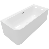 Villeroy & Boch Loop & Friends prie sienos montuojama akrilinė vonia 180x80 cm, dešinė, Alpių balta