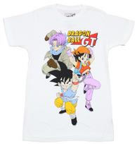 Dragon Ball Z GT Juniors Girls T-Shirt - Trio Under Gt Logo M white