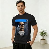 There is Motion at Your Front Door Tung Sahur Tuff Meme TShirt Unisex O Neck Cotton T Shirt Short Sleeve New Arrival Clothing XL black