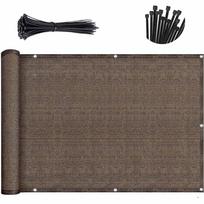 3/5/6M Apsaugos nuo saulės burės, Vandeniui atsparus tinklas tvorai, terasai, sodui, verandai, baseinui Coffee-90x300cm gray