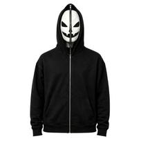 Children's Casual Halloween Zip-Up Hoodie with Fun Graphic Print for Boys and Girls 160 juoda