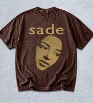 Vintage Sade 90s Concert T-Shirt, Unisex Pop Music Tee Unisex Cotton Shirt 2XL brown