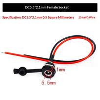 Dc 5.5X2.1/2.5Mm Male Female Charging Cable For 36V 48V E-Bike Li-Ion Battery Electric Bicycle Charger A3 black
