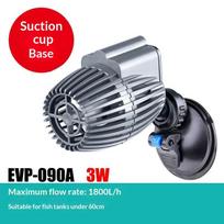 Aquarium Wave Maker Pump Easy Install High Efficiency Quiet Propeller Strong Suction Cup for Saltwater Coral Reef Aquarium Tank 3W gray