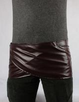 Attack on Titan Survey Corps Anime/Manga Cosplay Leather Skirt with Butt Flap M black