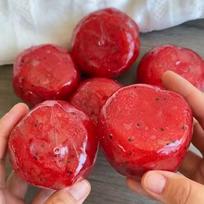 Kawaii Watermelon Ice Slush Squishy Ball Soft Vaseline Squeeze Toy Crunch Sound Stress Relief Mochi Fidget Toy Relax Gift red